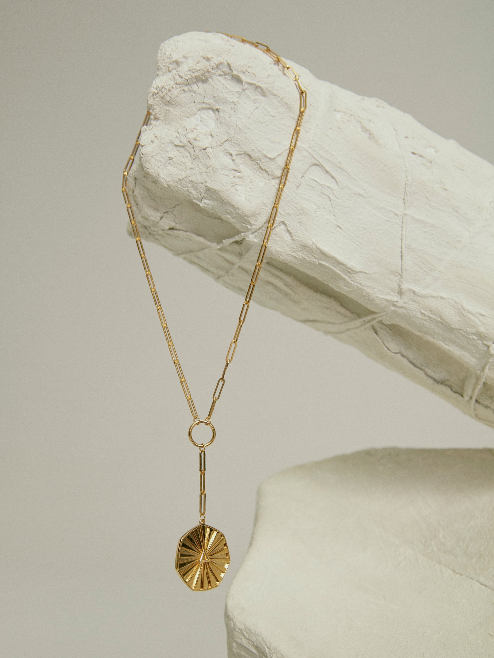 gold necklace aristocracy xmas campaign set design by Maria Ona